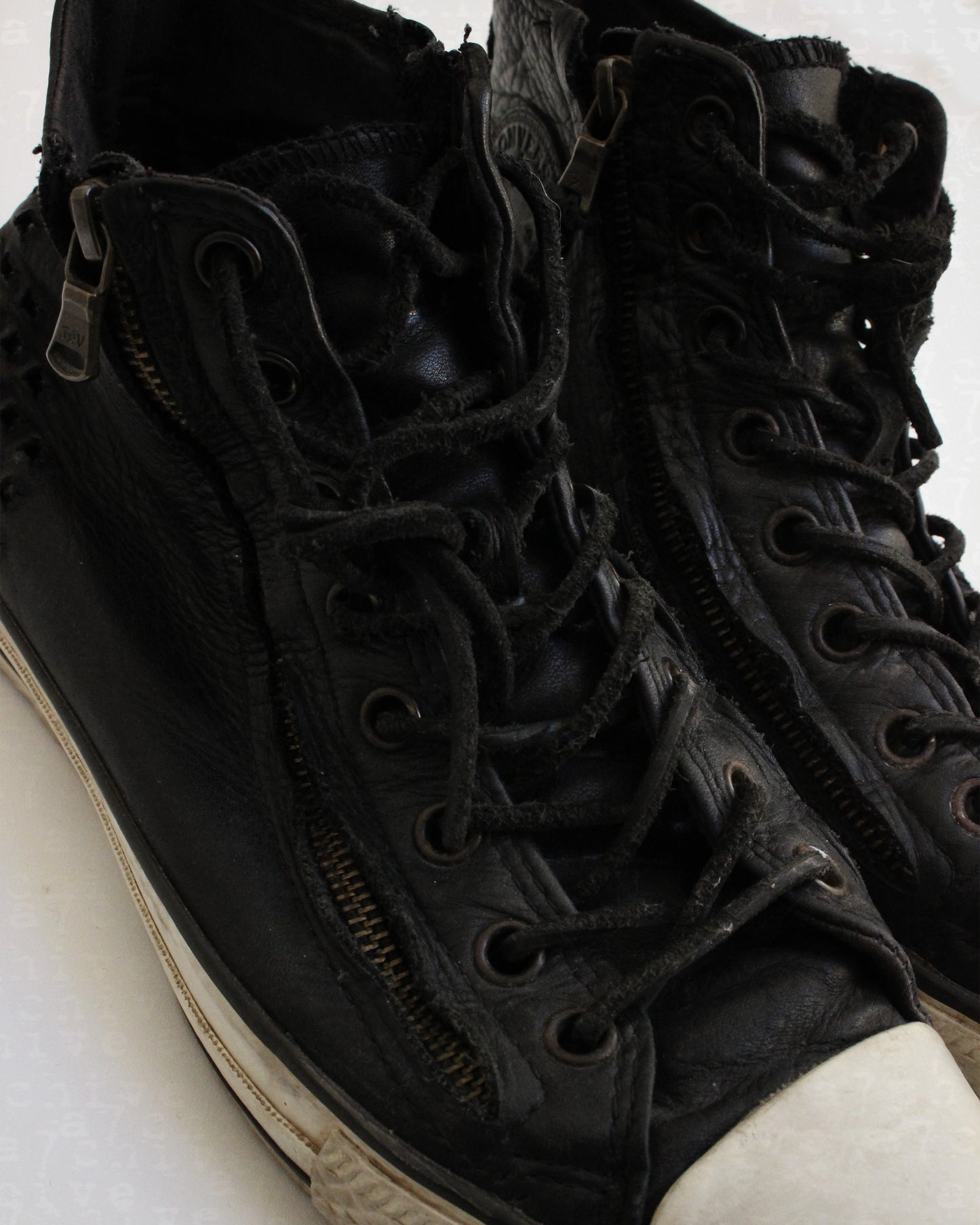 John Varvatos Leather Studded All Stars