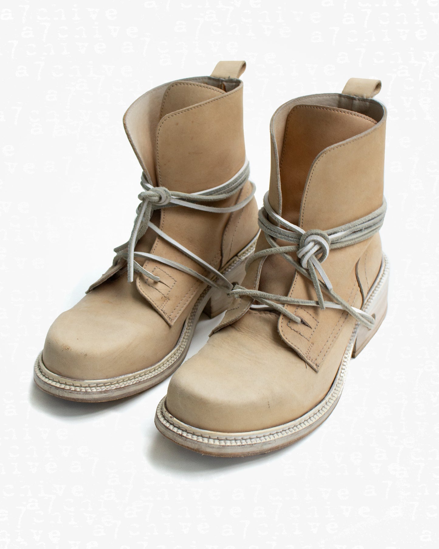 Dirk Bikkembergs Lace-Through Heel Boots - 1990s