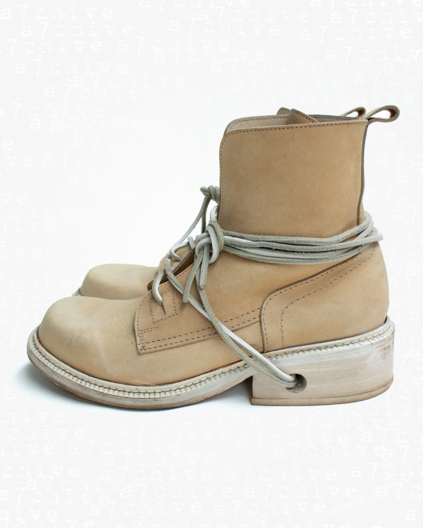 Dirk Bikkembergs Lace-Through Heel Boots - 1990s