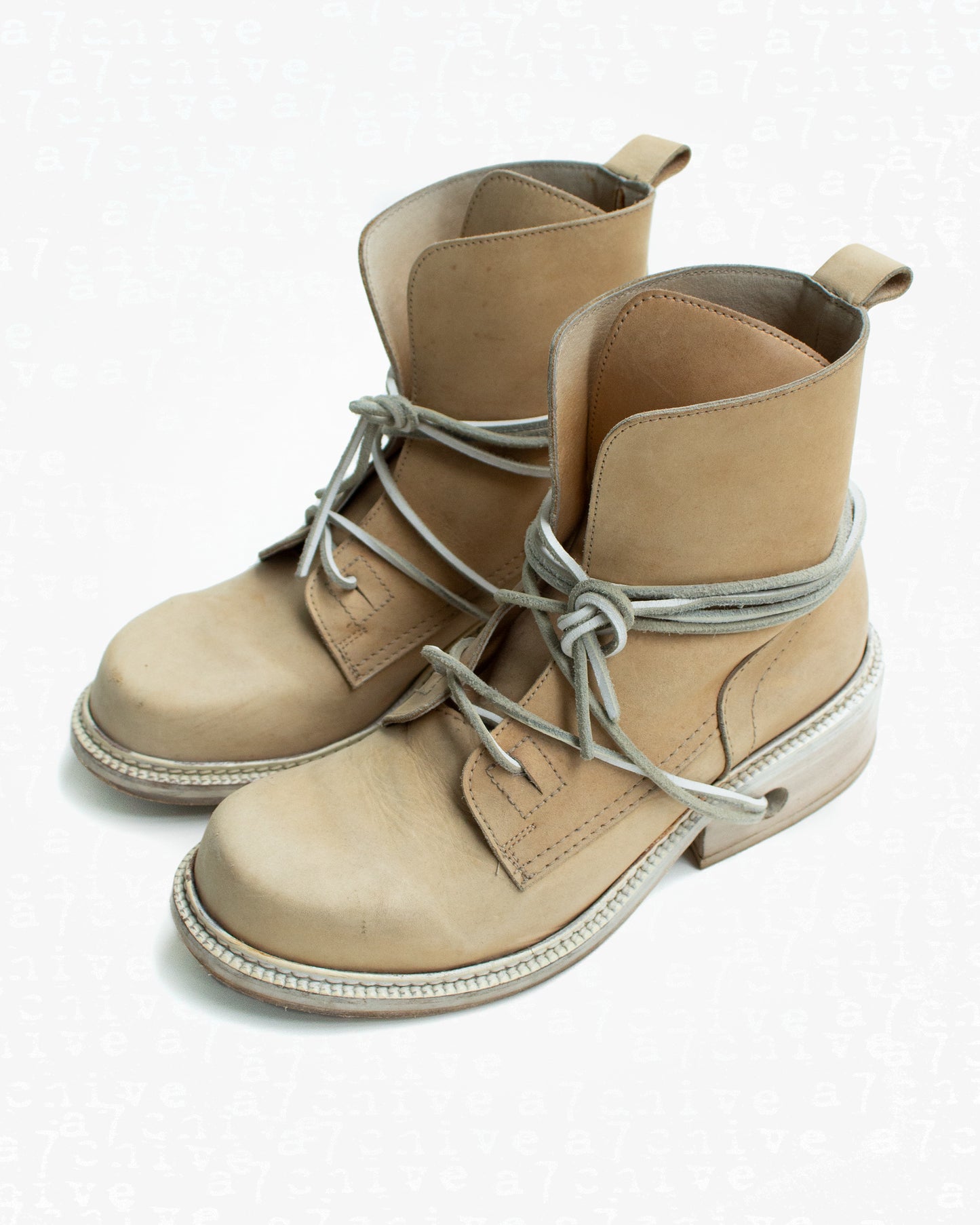 Dirk Bikkembergs Lace-Through Heel Boots - 1990s