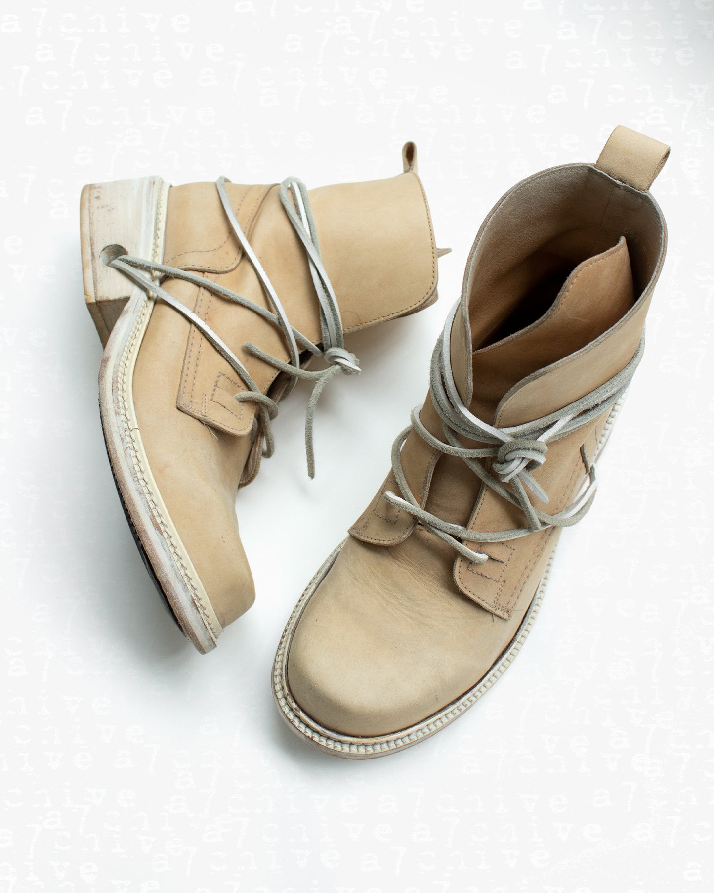 Dirk Bikkembergs Lace-Through Heel Boots - 1990s