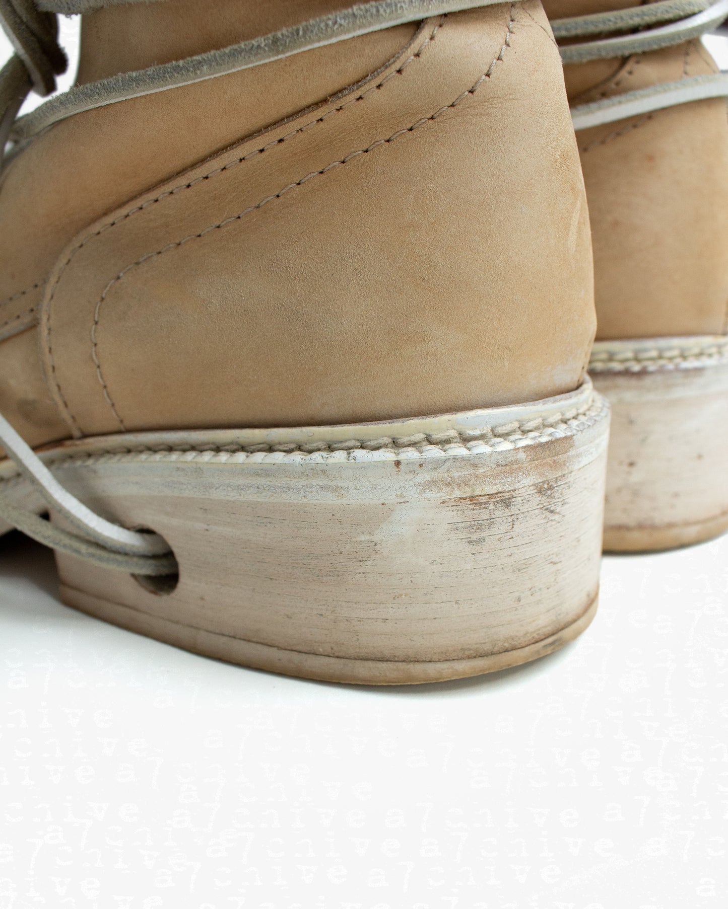 Dirk Bikkembergs Lace-Through Heel Boots - 1990s