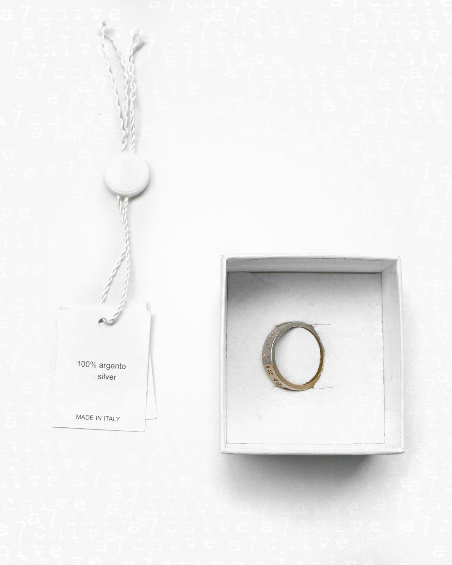 Maison Margiela Half & Half Silver / Gold Numbers Ring