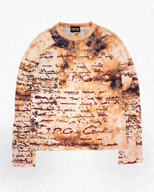 Jean Paul Gaultier Script Longsleeve Top