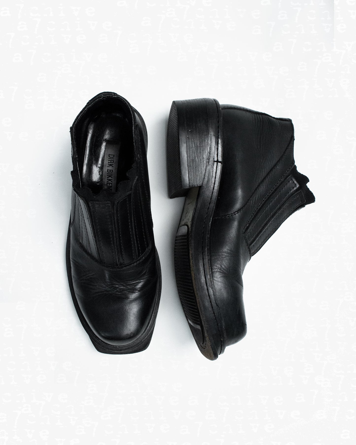 Dirk Bikkembergs Leather Slip-on Boots - S/S 1998