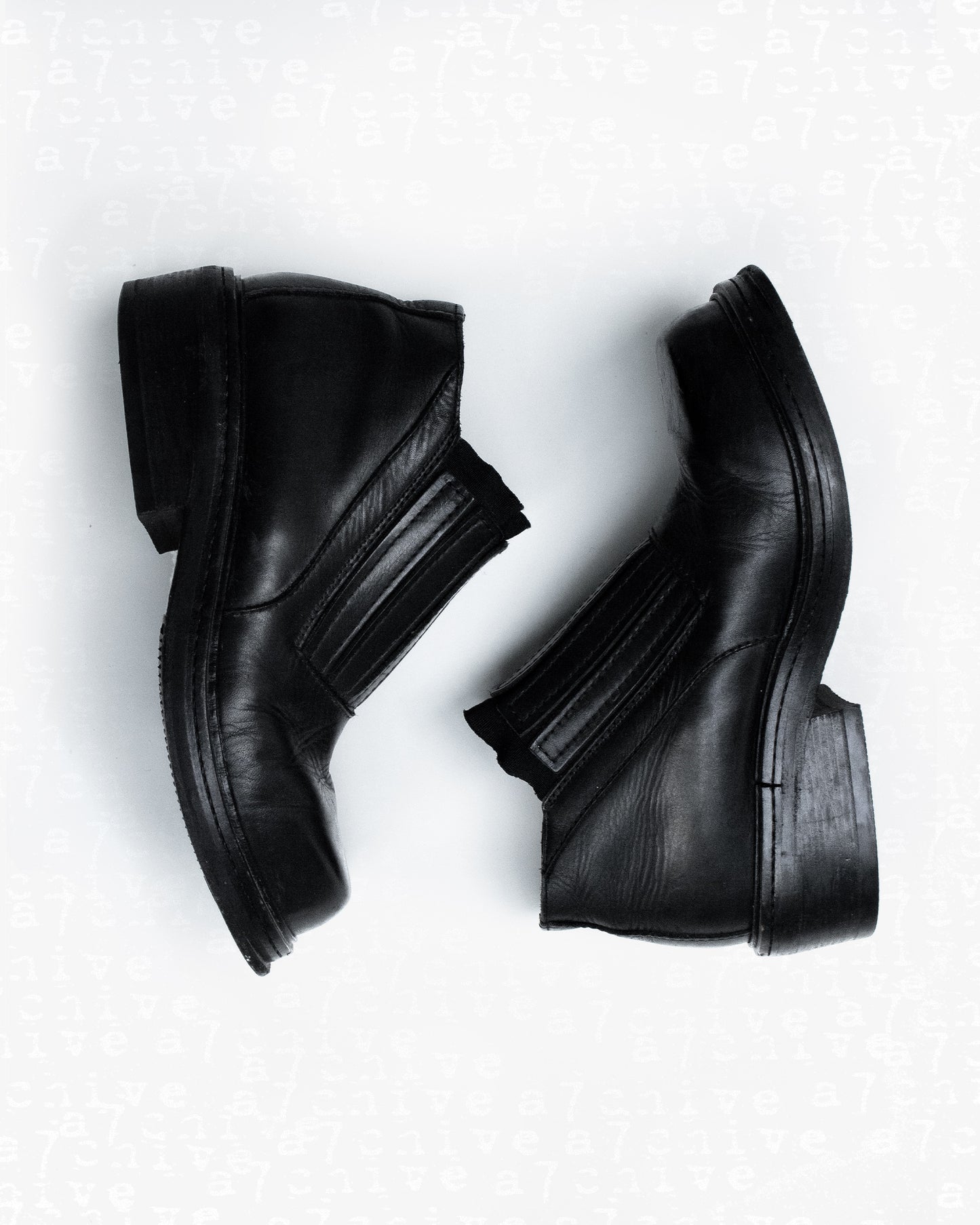 Dirk Bikkembergs Leather Slip-on Boots - S/S 1998