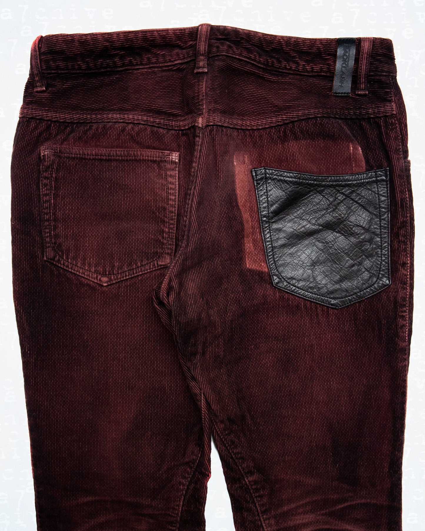 Isamu Katayama Backlash Dark Wash Burgundy Corduroys - 00s