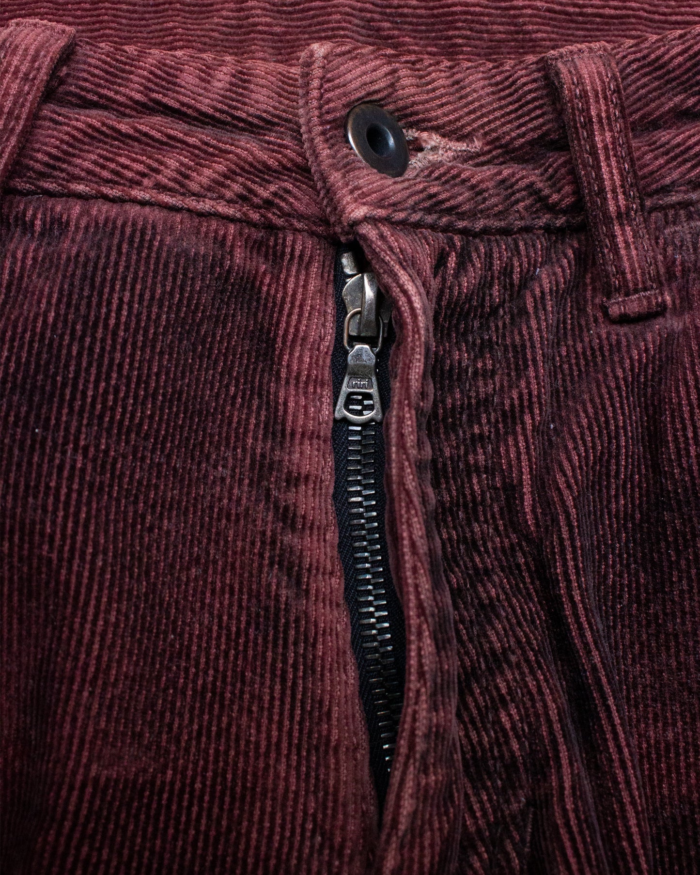 Isamu Katayama Backlash Dark Wash Burgundy Corduroys - 00s