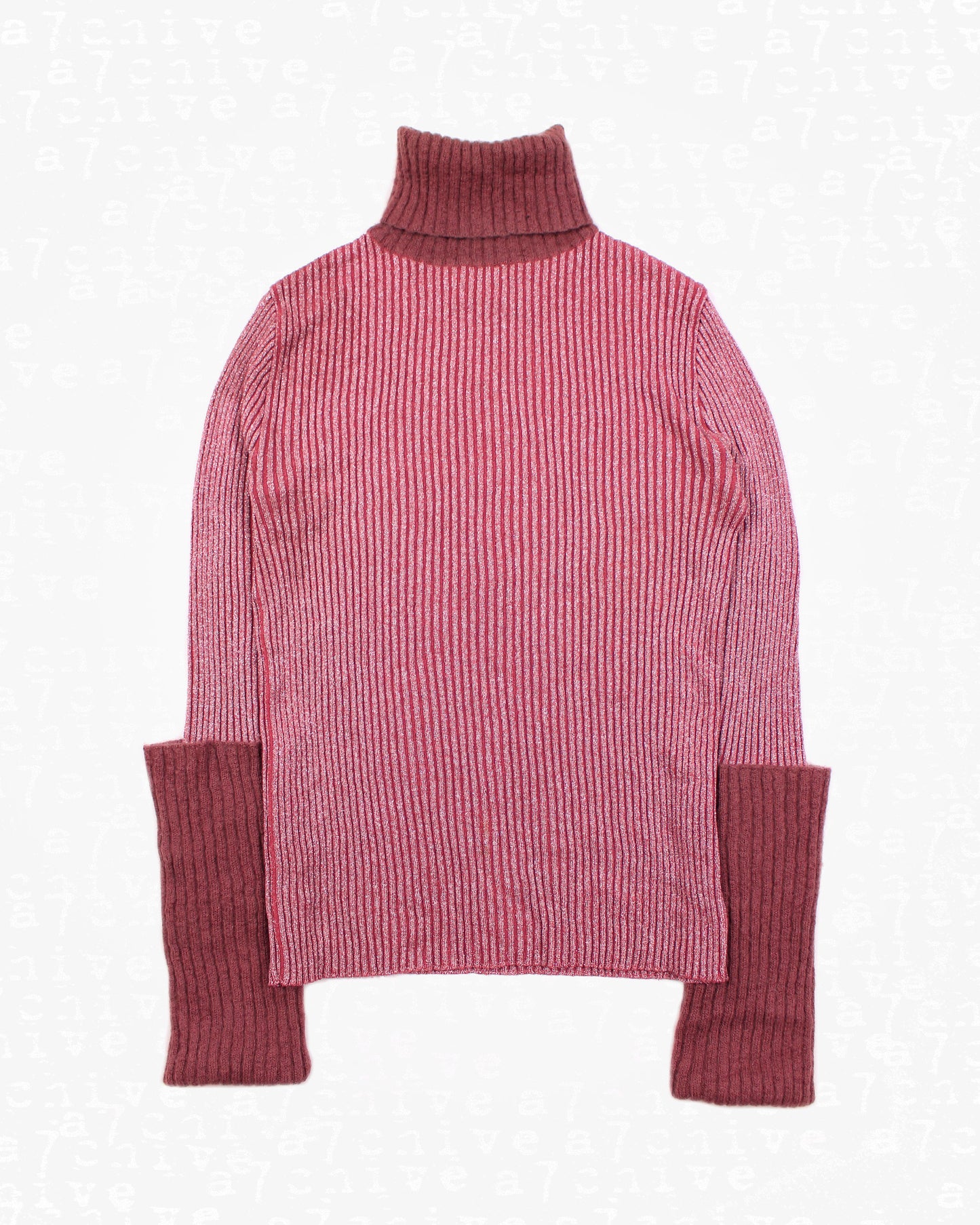 Jean Paul Gaultier Homme Extended Silver Knit Turtleneck