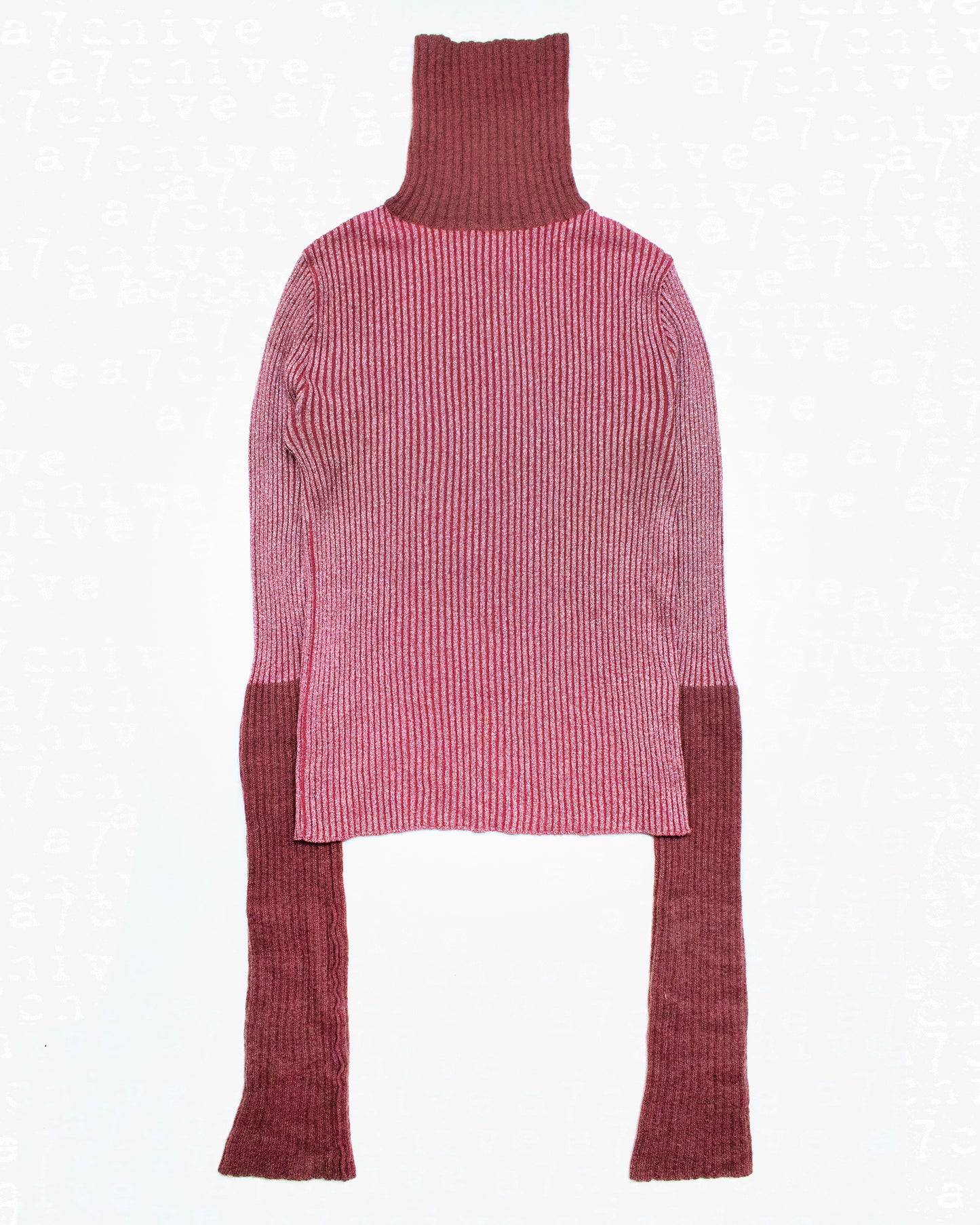 Jean Paul Gaultier Homme Extended Silver Knit Turtleneck