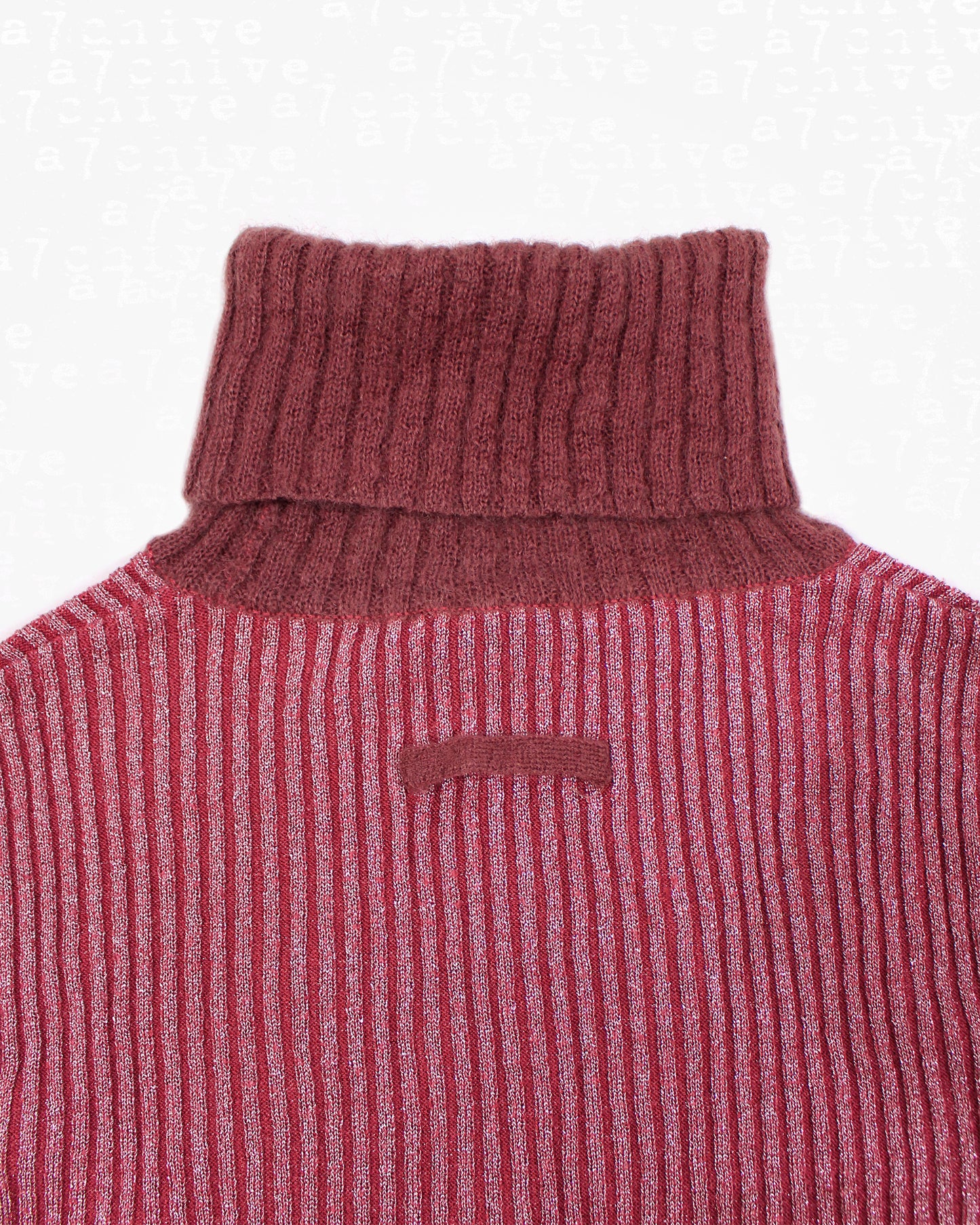 Jean Paul Gaultier Homme Extended Silver Knit Turtleneck