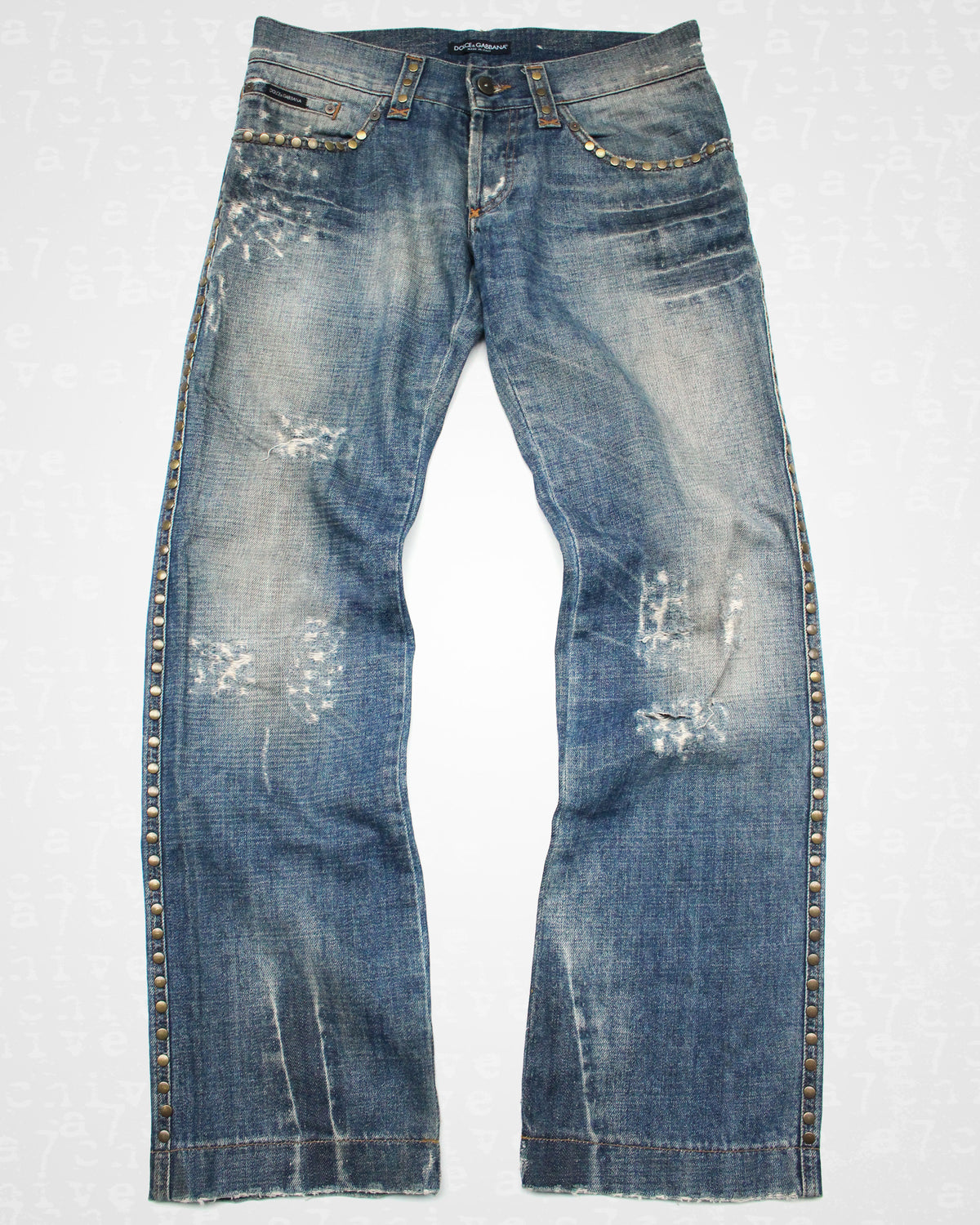 DOLCE&GABBANA studs destroy denims S/S 2006 Dolce & Gabbana runway 