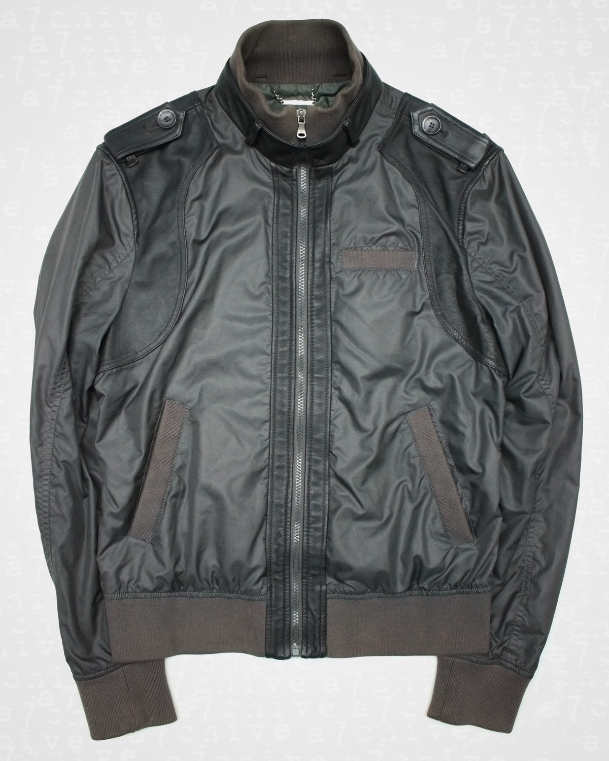Dolce & Gabbana Leather Panelled Military Jacket – a7chive