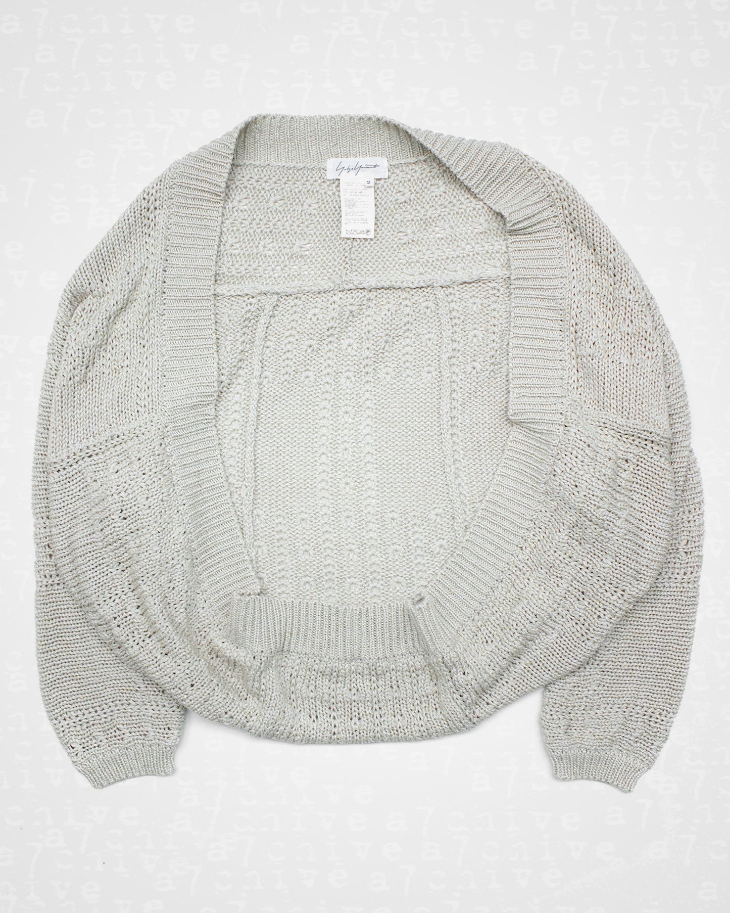 Yohji Yamamoto Gold Thread Circle Knit Cardigan